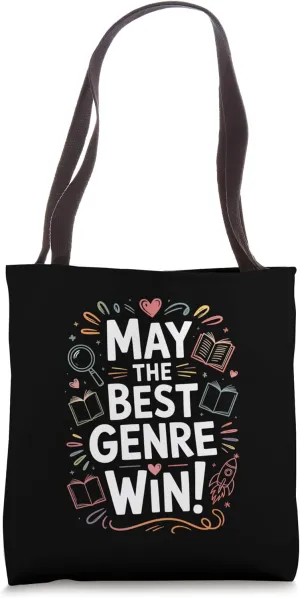 Whimsical Book Genre Battle Tote Bag