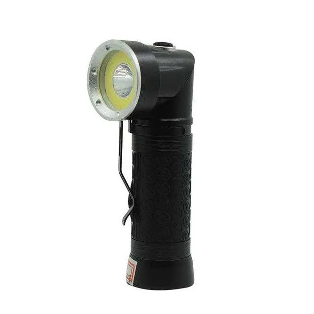White Red Light T6   COB LED Foldable Flashlight Magnetic Tail Waterproof Lamp Torch Camp Lanterna   18650 Battery   Charger