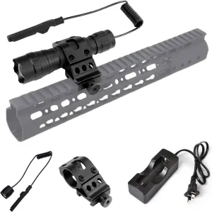 WINDFIRE 940nm IR LED Flashlight, Infrared Flashlight Light, Zoomable Infrared Torch for Hunting, Charger, Pressure Switch - Used with Night Vision Equipment