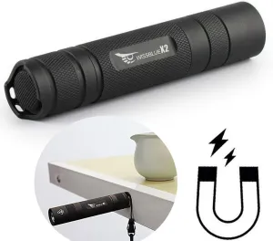 WISSBLUE X2 1600 High Lumens Tactical Flashlight Rechargeable with Magnetic Base COB, 6 Modes EDC Flashlight Men Gift