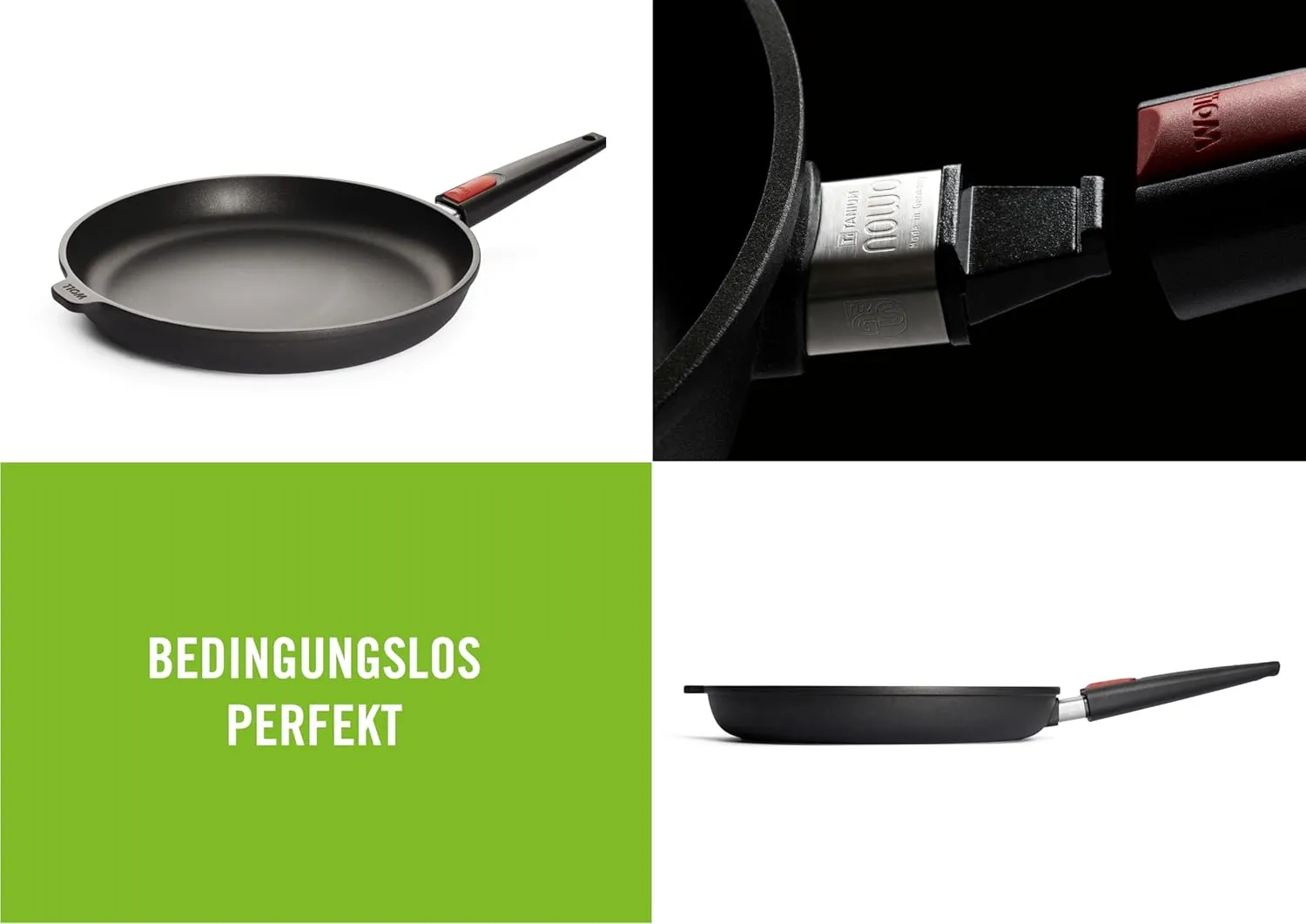 Woll Nowo Titanium Fry Pan with Detachable Handle, 12.5-Inch