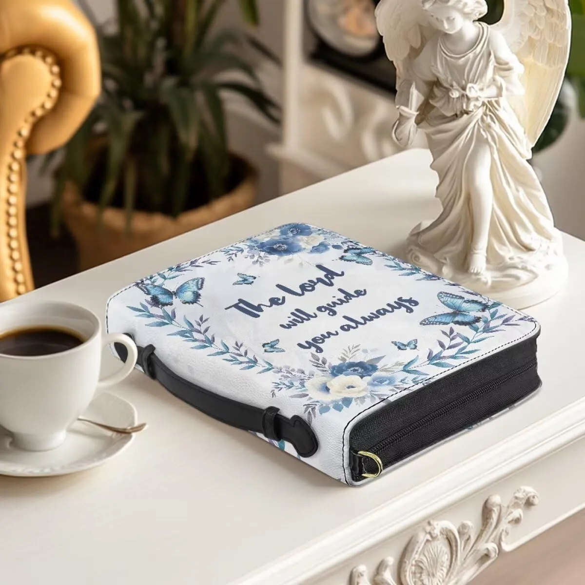 Women Bible Cover with Adjustable Strap Shoulder Strap Bag Bible Carrying Case for Church Services