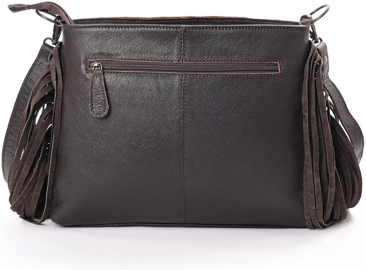 Women Natural Cowhide Leather Ladies Leather Purse Handbag With Adjustable Detachable Strap