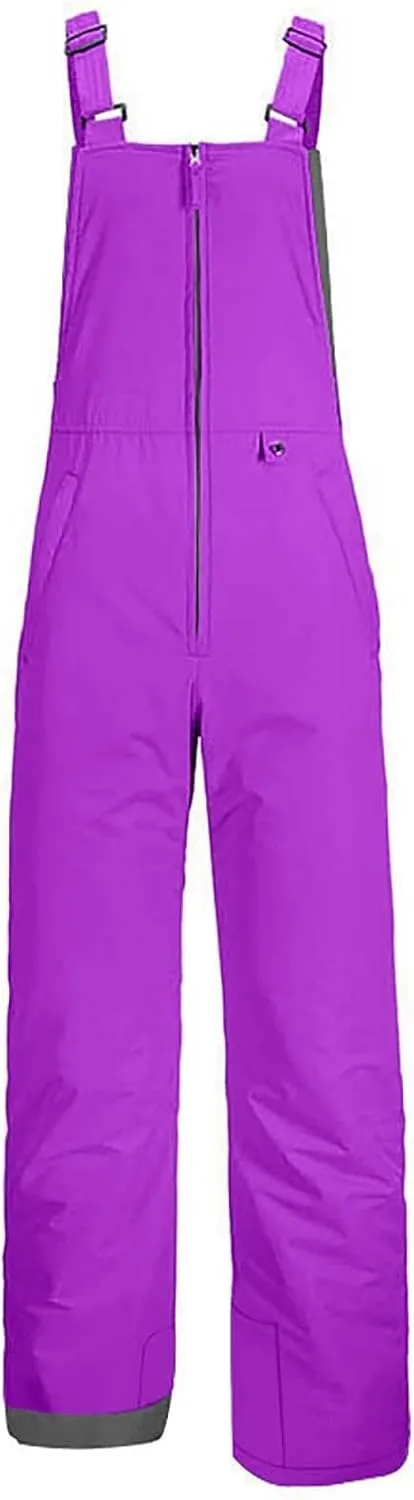 Women'S Insulated Waterproof Ski Bib Overalls Essential Winter Snowboarding Pants Adjustable Shoulder Strap Jumpsuit
