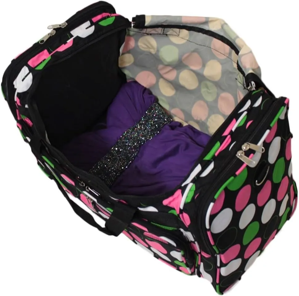 World Traveler Dots 22-inch Carry-on Duffle Bag with Adjustable Shoulder Strap