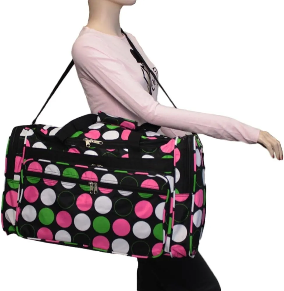 World Traveler Dots 22-inch Carry-on Duffle Bag with Adjustable Shoulder Strap