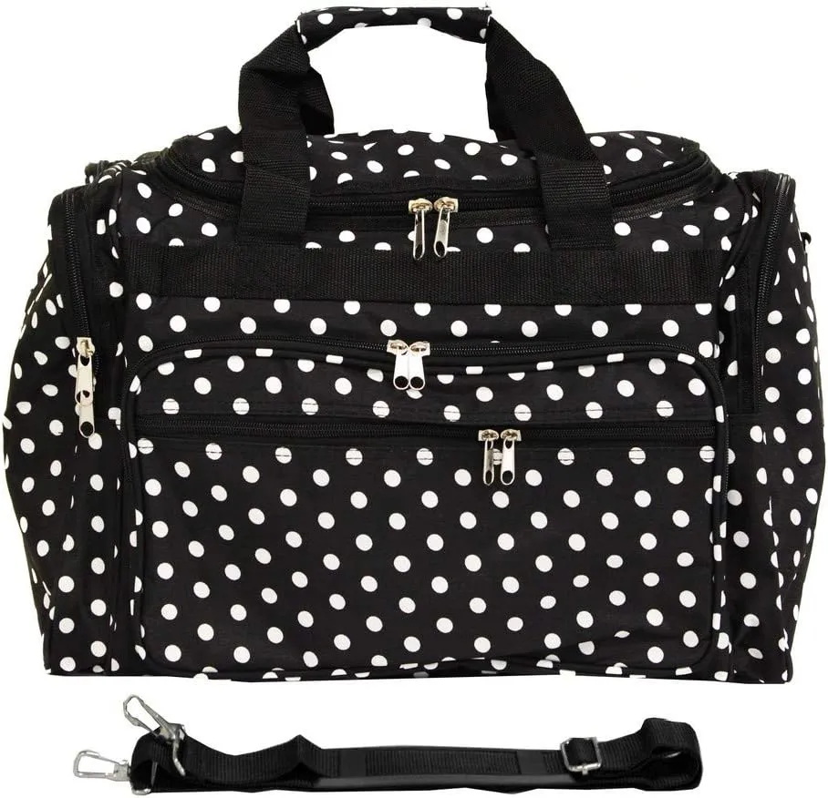 World Traveler Dots 22-inch Carry-on Duffle Bag with Adjustable Shoulder Strap