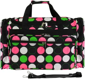 World Traveler Dots 22-inch Carry-on Duffle Bag with Adjustable Shoulder Strap