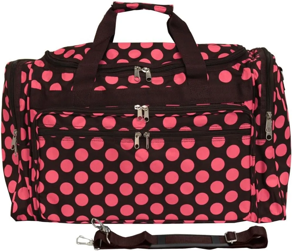World Traveler Dots 22-inch Carry-on Duffle Bag with Adjustable Shoulder Strap