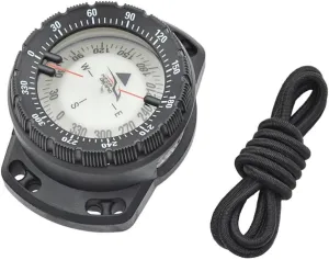 Wrist Compass Watch, Glow in The Dark Wrist Mount Compasses, Waterproof Orienteering Scuba Diving Hiking Compasses, for Kayak Scuba Diving Accessories(Black)