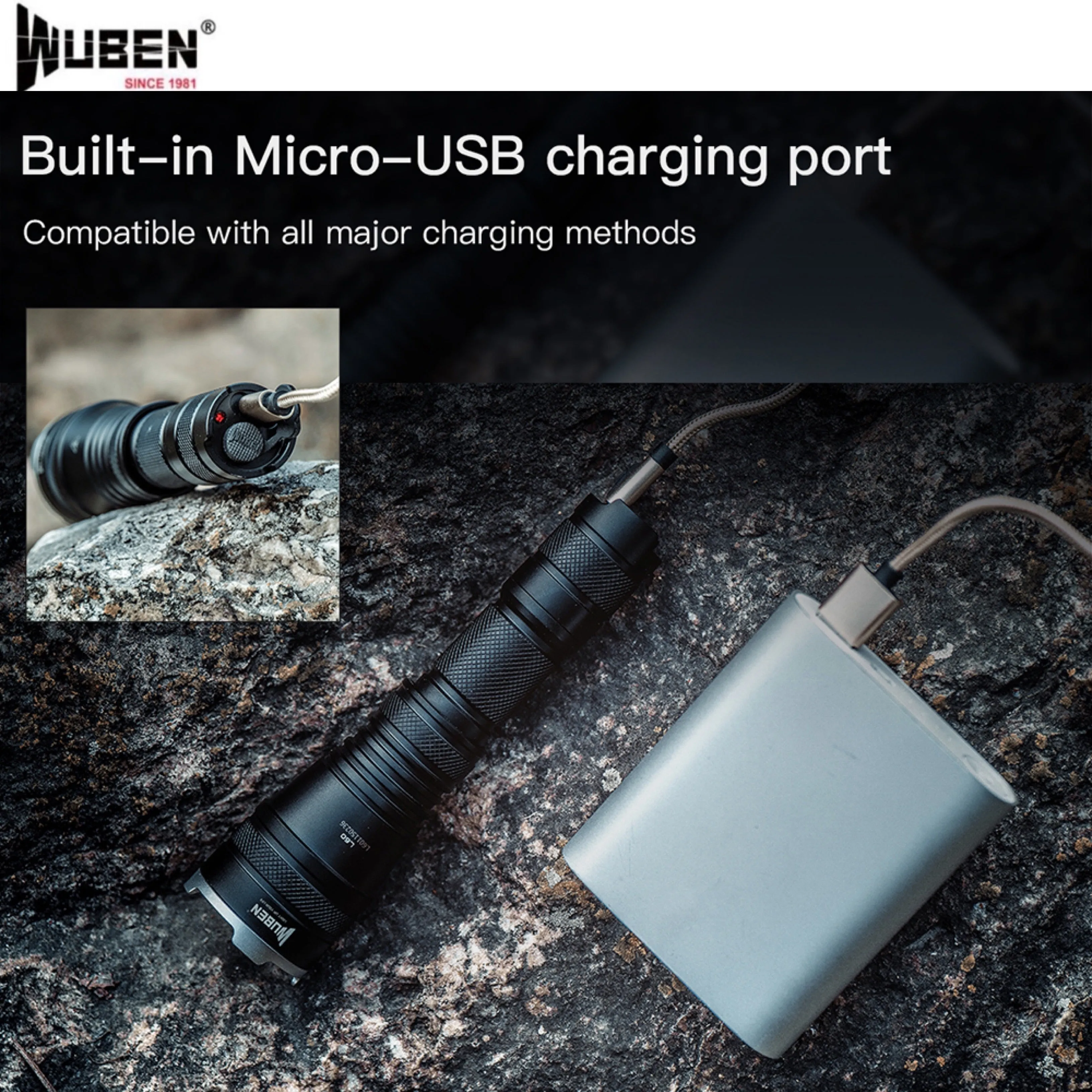 WUBEN L60 Tactical Zoomable Flashlight