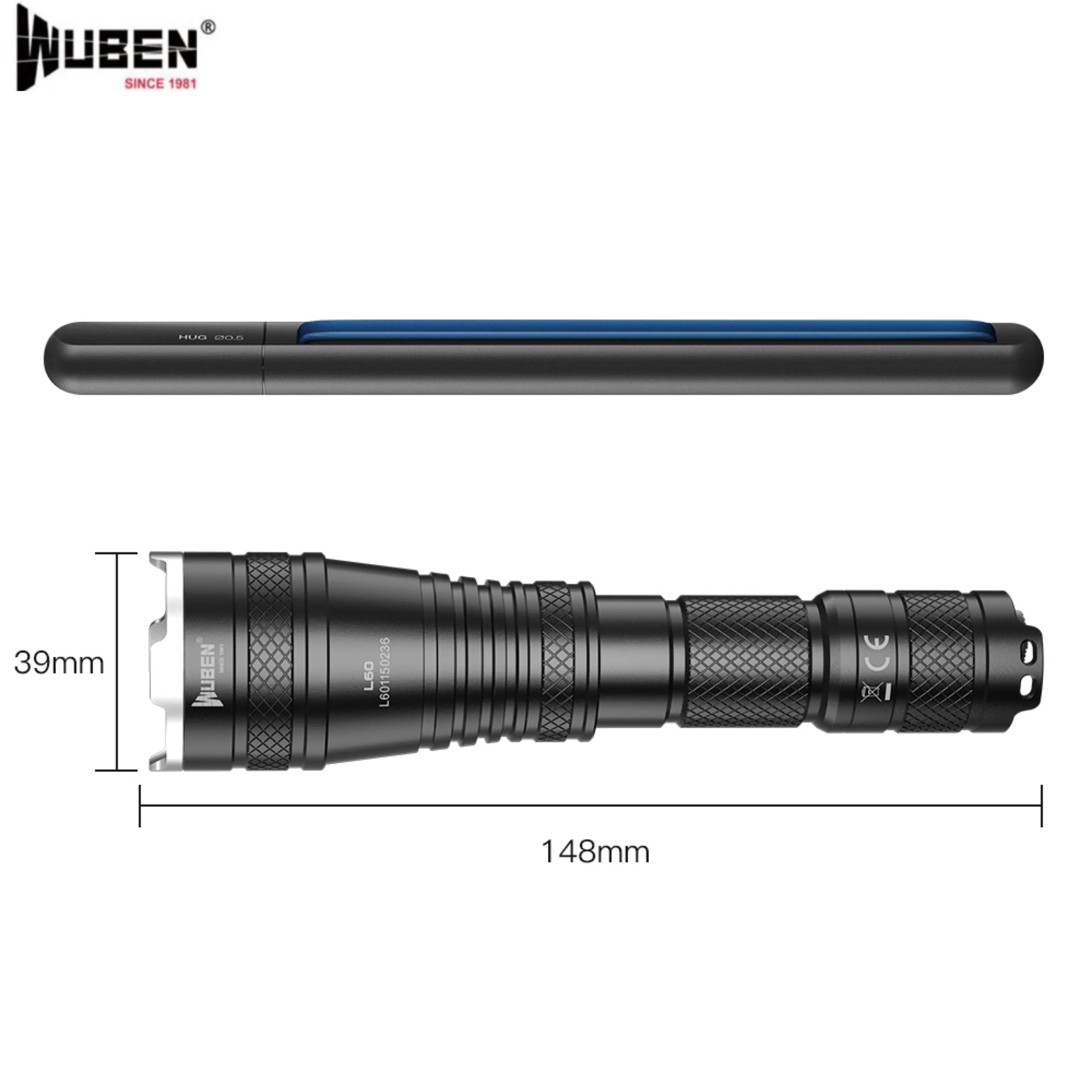 WUBEN L60 Tactical Zoomable Flashlight