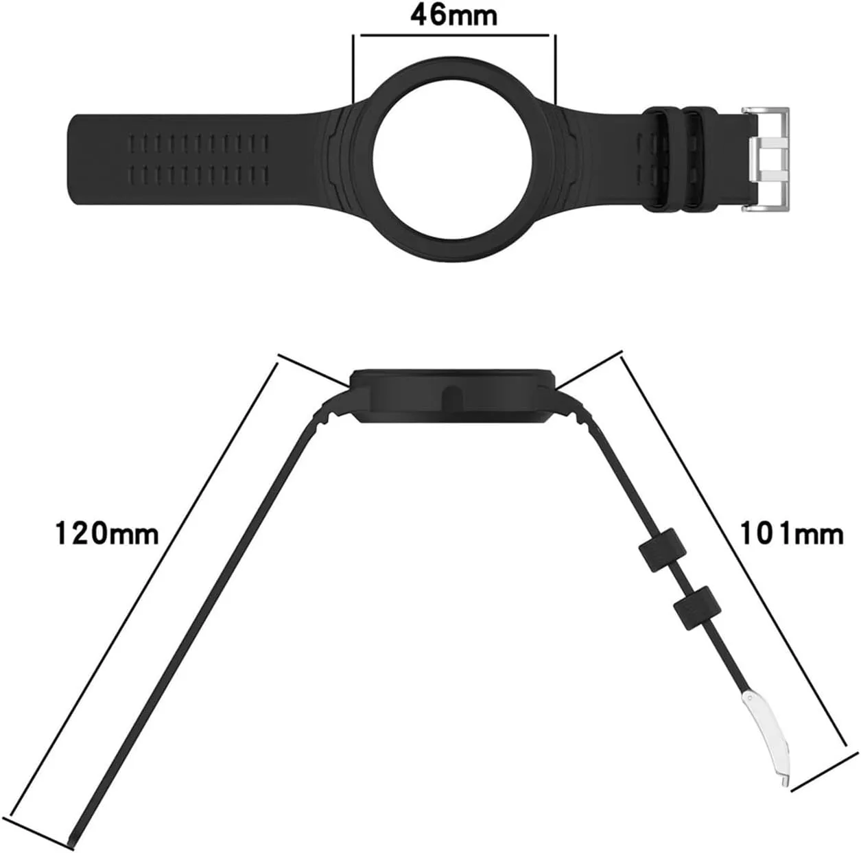WUURAA Silicone Band Strap, For Huawei Watch GT Cyber Watch Bracelet Replacement Wristband Belt Adjustable Wriststrap