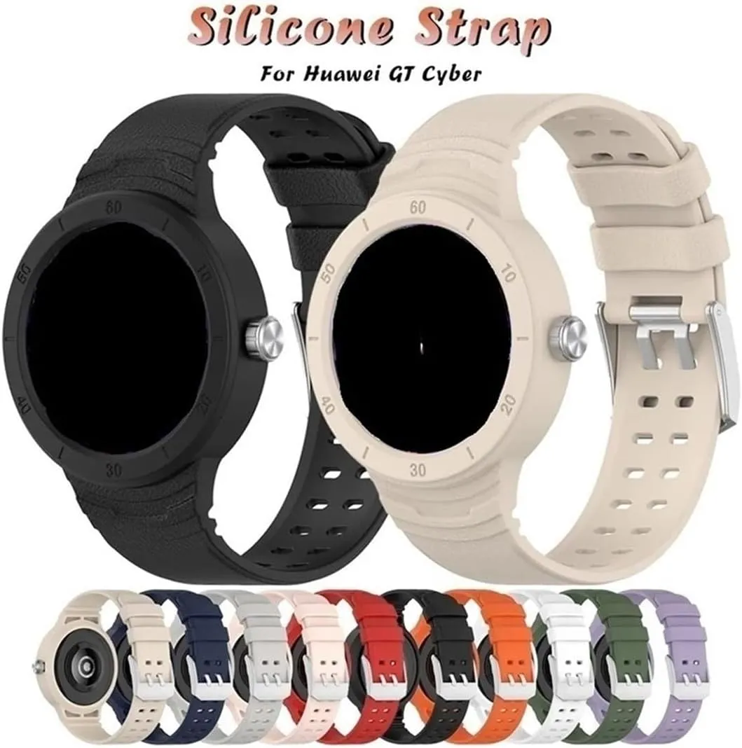 WUURAA Silicone Band Strap, For Huawei Watch GT Cyber Watch Bracelet Replacement Wristband Belt Adjustable Wriststrap