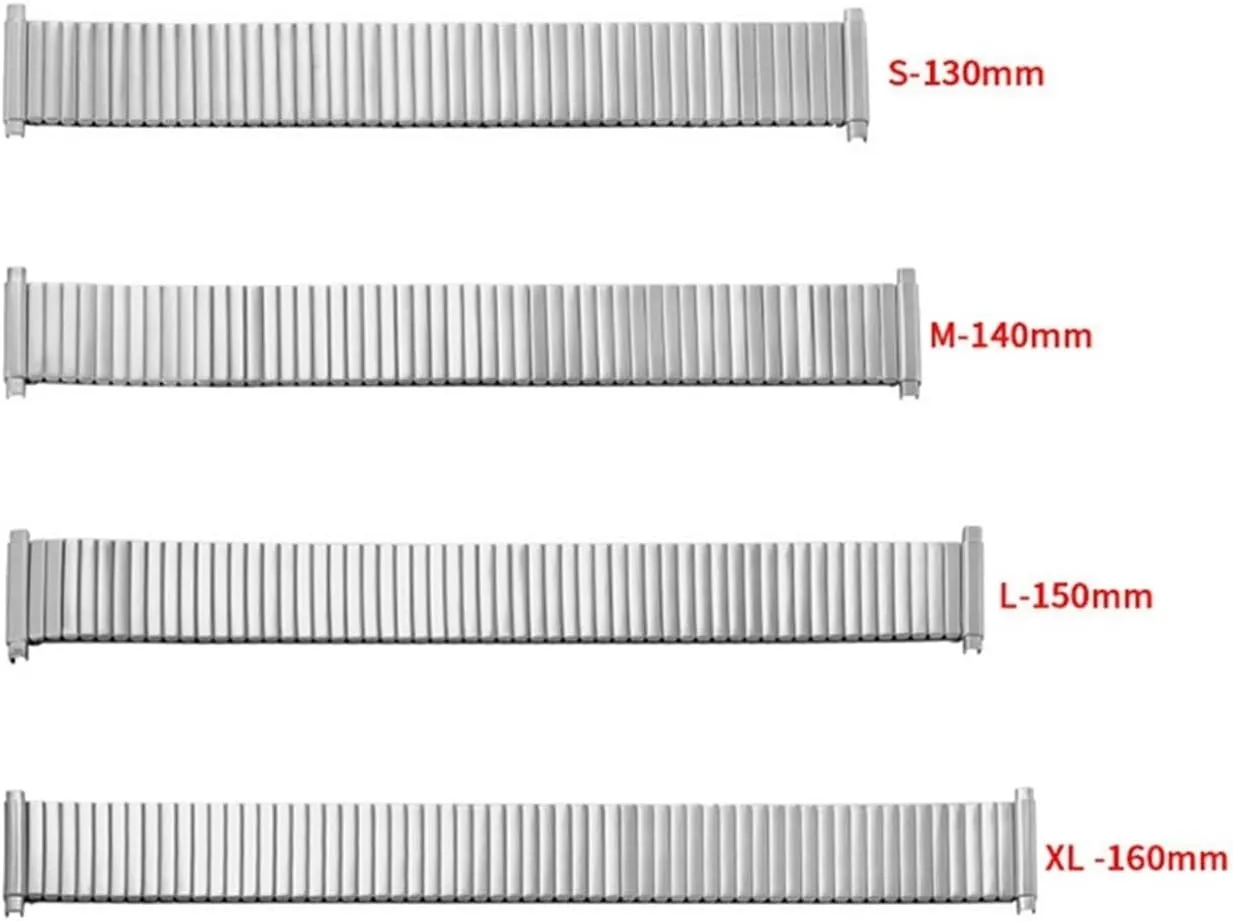 WUURAA Stainless steel elastic strap with adjustable telescopic width of 18-22mm