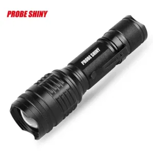 X800 Zoomable XML T6 LED Tactical Flashlight 18650 Battery Charger Case powerful led flashlight rechargeable #4A27