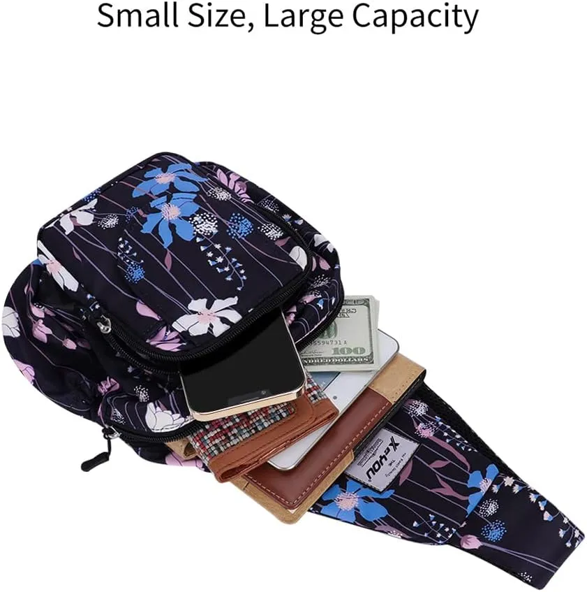 XEYOU Small Sling Bag - Lightweight One Strap Backpack Hiking Crossbody Chest Bag - Unisex Shoulder Daypack