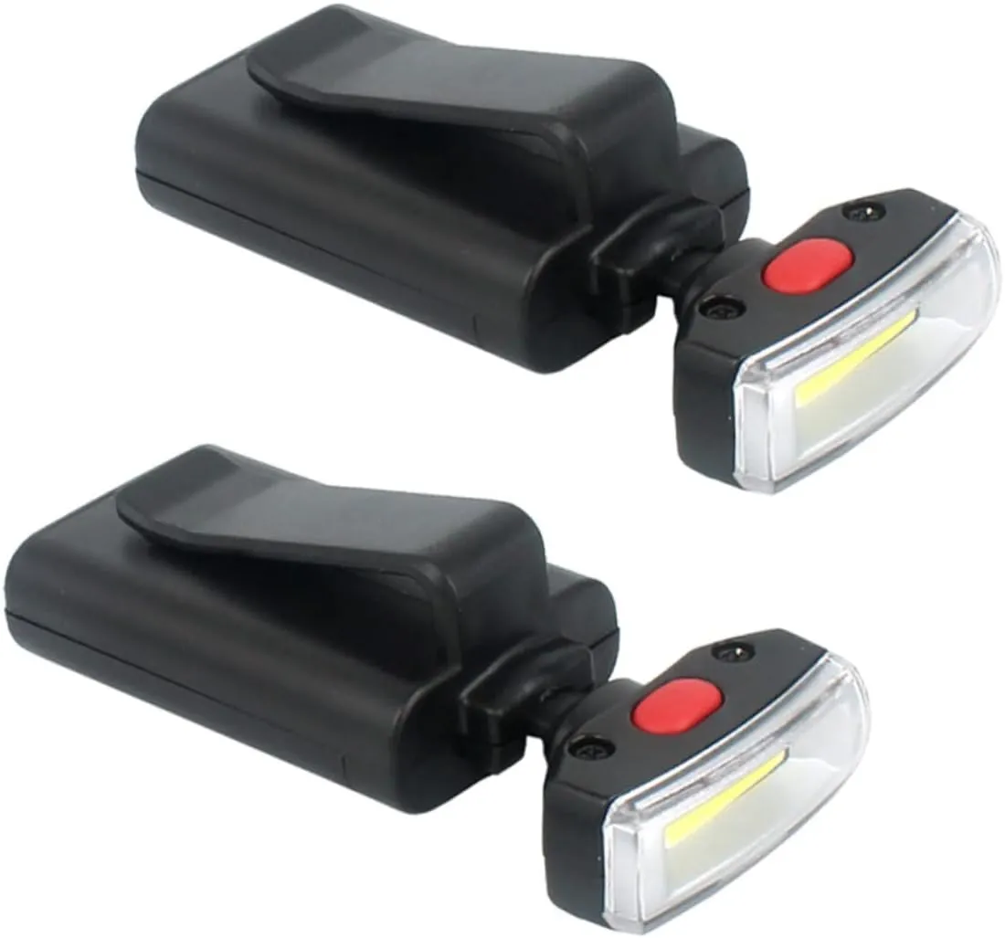 Yardwe 2sets Clip-on Hat Lights Led Outdoor Camping Light Hands-Free Feature Perfect for Hiking Fishing Fishing and More 2pcs*2