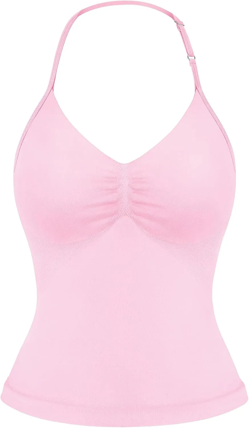 YEOREO SoftHue Impact Longline Strappy Top Women's Halter Workout Tank Tops Backless Gym Longline with Adjustable Strap