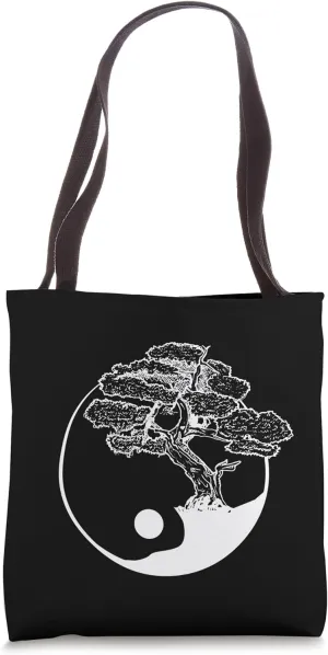 Yin Yang Bonsai Gardener Zen Buddhist Bonsai Tree Aesthetic Tote Bag