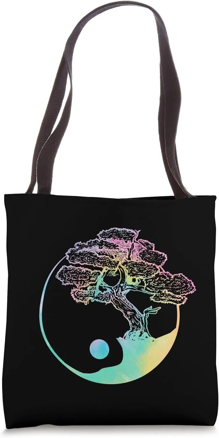 Yin Yang Bonsai Gardener Zen Buddhist Bonsai Tree Aesthetic Tote Bag
