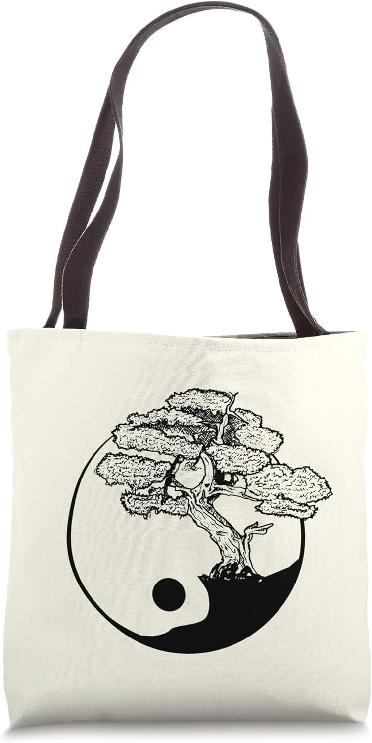 Yin Yang Bonsai Gardener Zen Buddhist Bonsai Tree Aesthetic Tote Bag