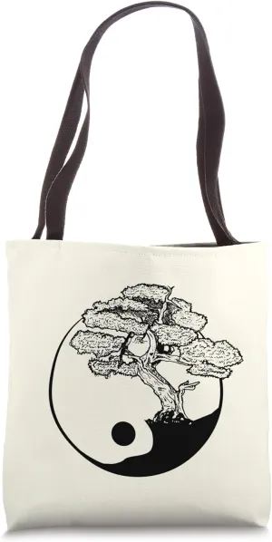 Yin Yang Bonsai Gardener Zen Buddhist Bonsai Tree Aesthetic Tote Bag
