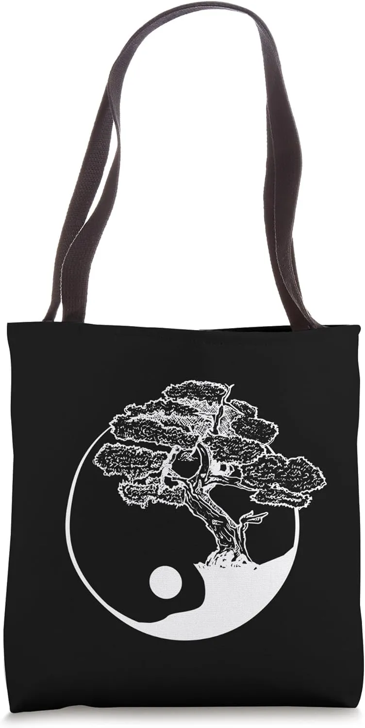 Yin Yang Bonsai Gardener Zen Buddhist Bonsai Tree Aesthetic Tote Bag