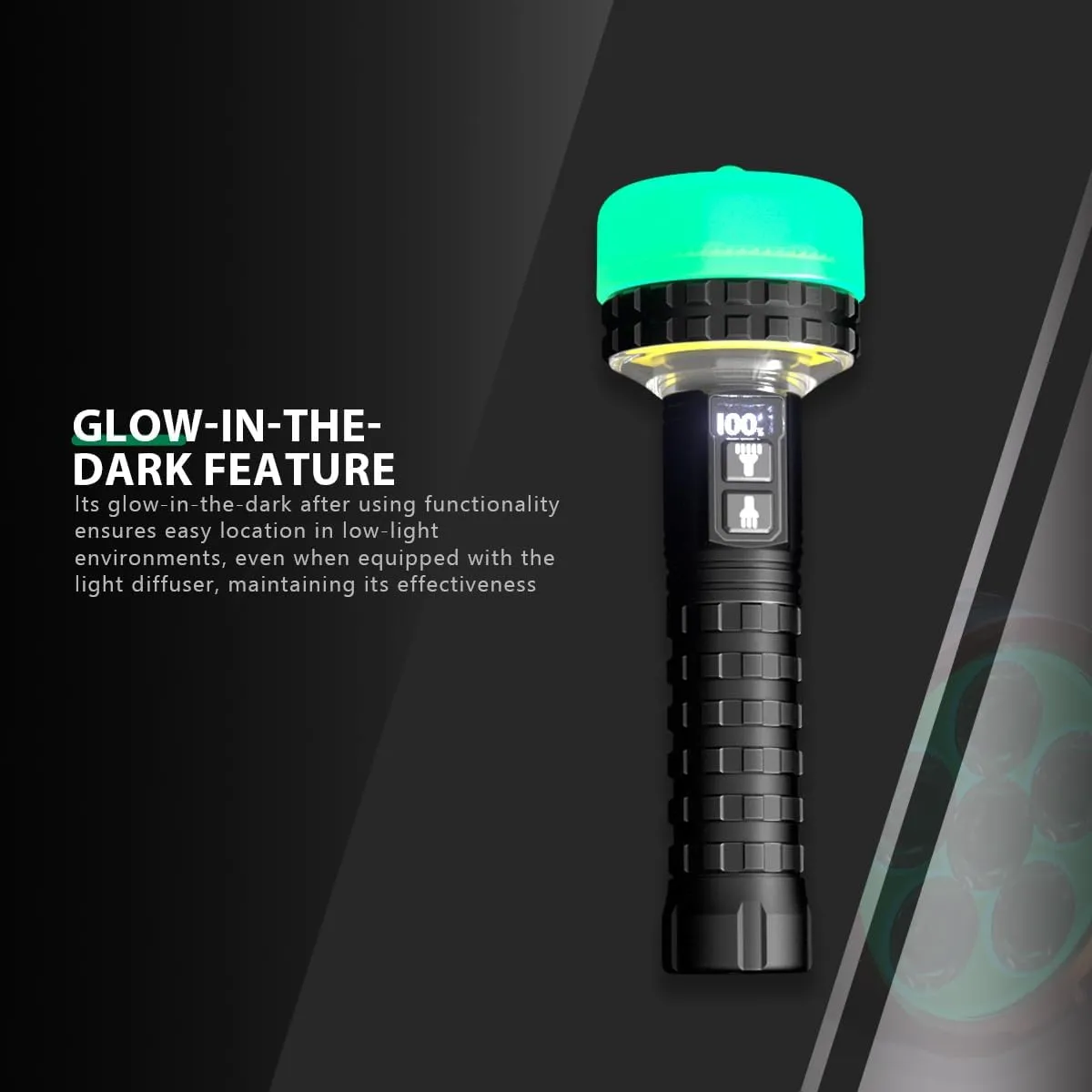 Yls Flashlight, 5000 Lumen LED Rechargeable Flashlight with Digital Display, 8 Modes & IPX4 Waterproof, Camping Light with Magnetic Base for Camping, Home, Emergency, Rescue, Hunting