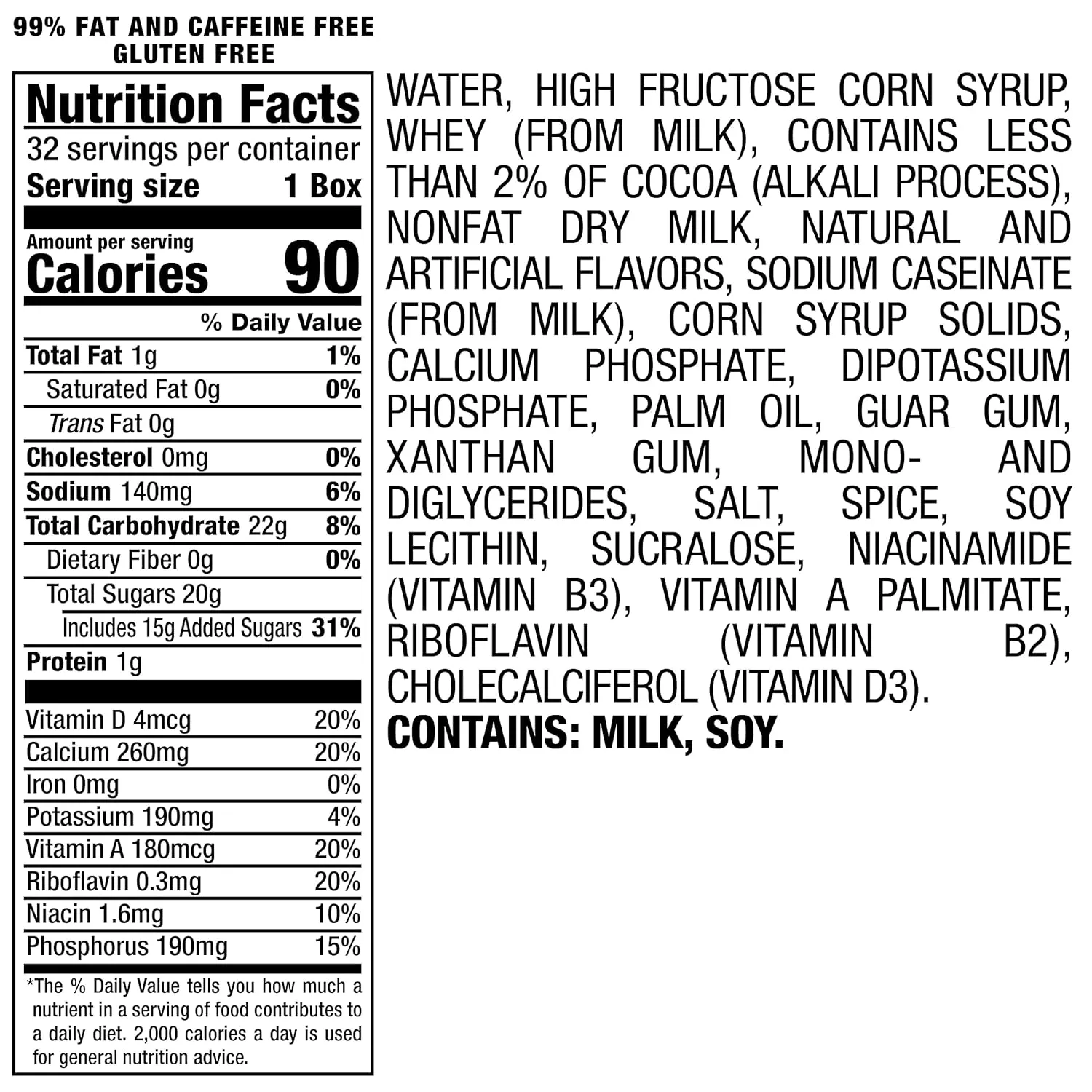 Yoo-hoo Chocolate Drink, 6.5 fl oz boxes, 32 pack