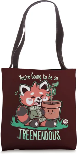 You Are TREE-mendous Red Panda tremendous pun Tote Bag