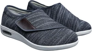 Yytcsjz Paste Strap Adjustable Diabetic Shoes, Elderly Orthopaedic Easy Close Wide Fit Strap Memory Foam Shoes, for Edema Arthritis Fasciitis Swollen Feet (Color : Dark Grey, Foot Length : 28cm)