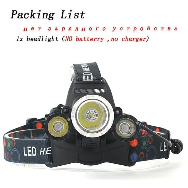 Z20 Sensor rechargeable led headlight headlamp head torch flashlight cree xml 3T6 led head lamp waterproof light 18650 battery