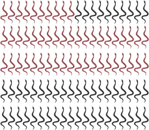Zerodeko 100 Pieces Plastic Snakes Simulated Snakes Halloween Fake Snakes Realistic Fake Scary Tiny Snakes Small Prank Props for Home Party Halloween Decoration
