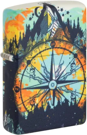 Zippo Compass Mountain Design 540 Color Glow in The Dark Pocket Lighter