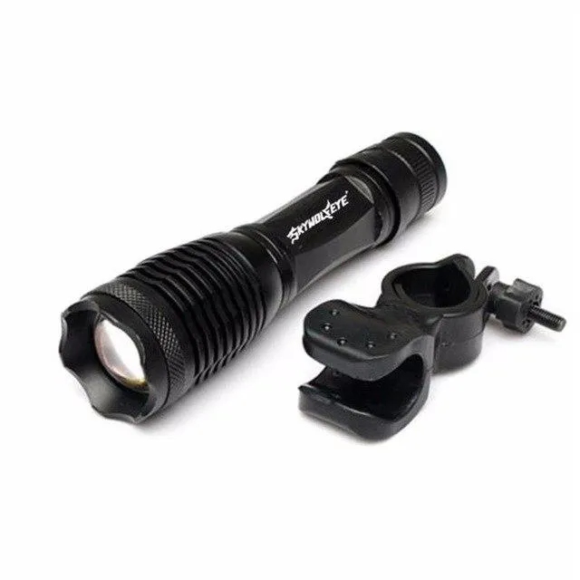 Zoomable 5000 Lumens XML T6 LED Flashlight Torch  Rechargeable 1x 18650 Battery Flashlight Holder Charger Bicycle Light 40OT22