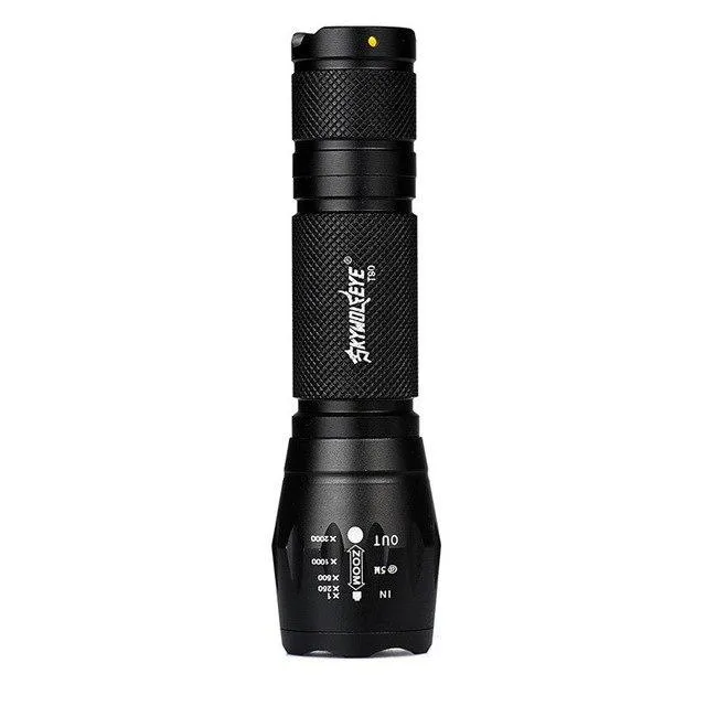 Zoomable T6 LED Flashlight Torch Super Bright 4000 Lumens Tactical Flashlight 18650 Battery Charger Holster Bicycle Light 40OT11